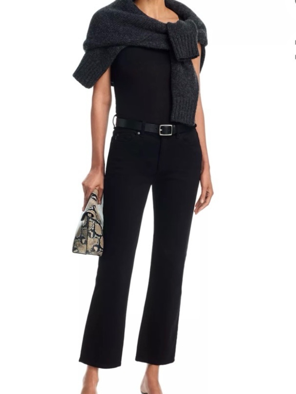 DL1961 Mara Straight Instasculpt Ankle Jeans Black Peached Raw Mid Rise Size 28
